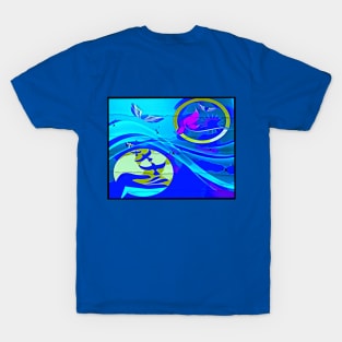 Day at the beach abstract T-Shirt